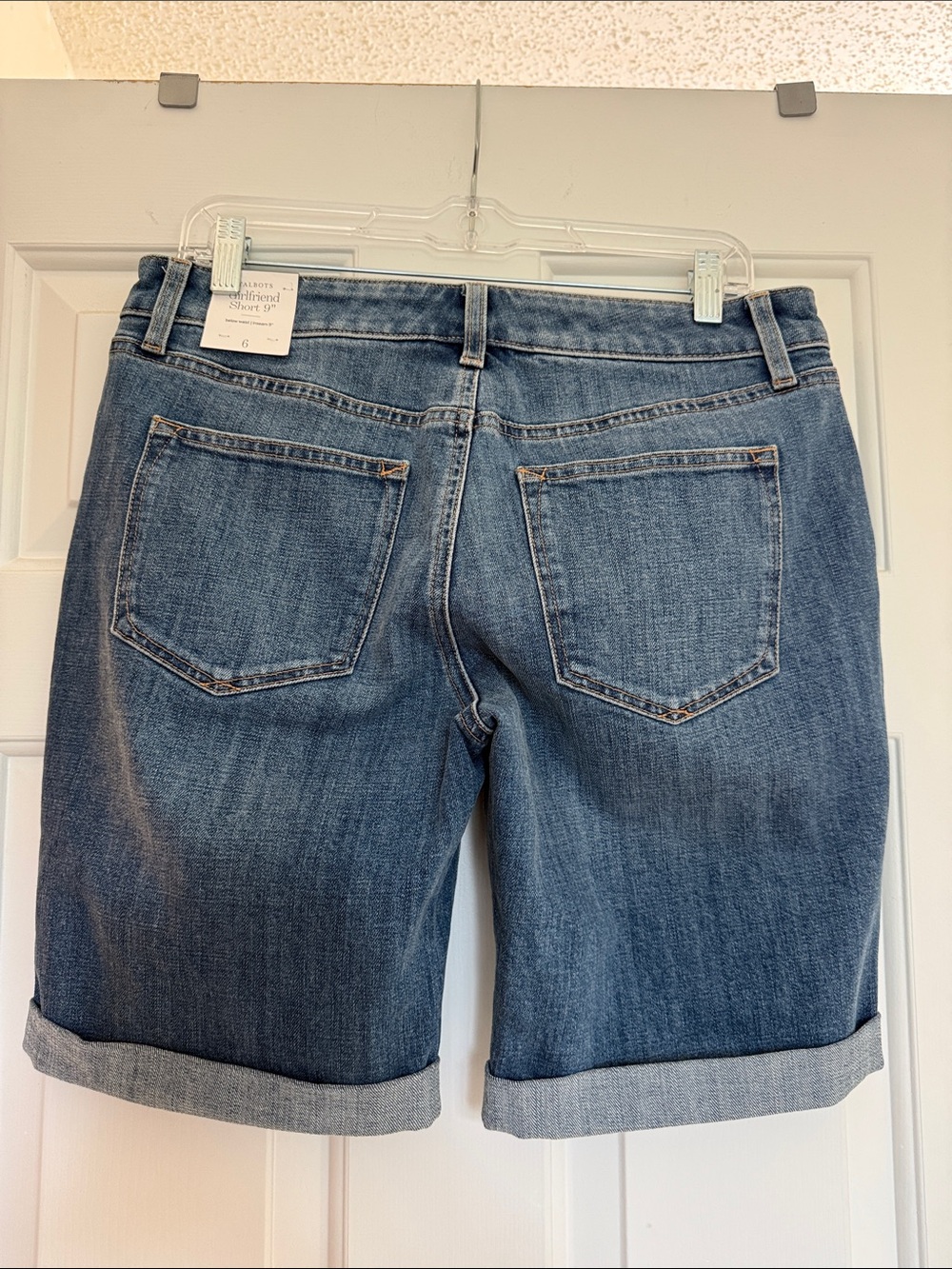 Talbots Blue Denim Shorts with Front Pocket Detail - Picture 3 of 5